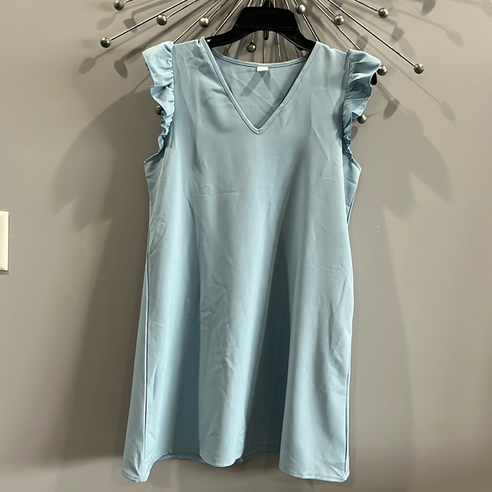 New! Floerns Sleeveless Light Blue Dress Size Small
